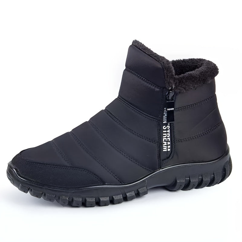 Waterproof Snow Boots, Warm Fleece Cozy Outdoor Hiking