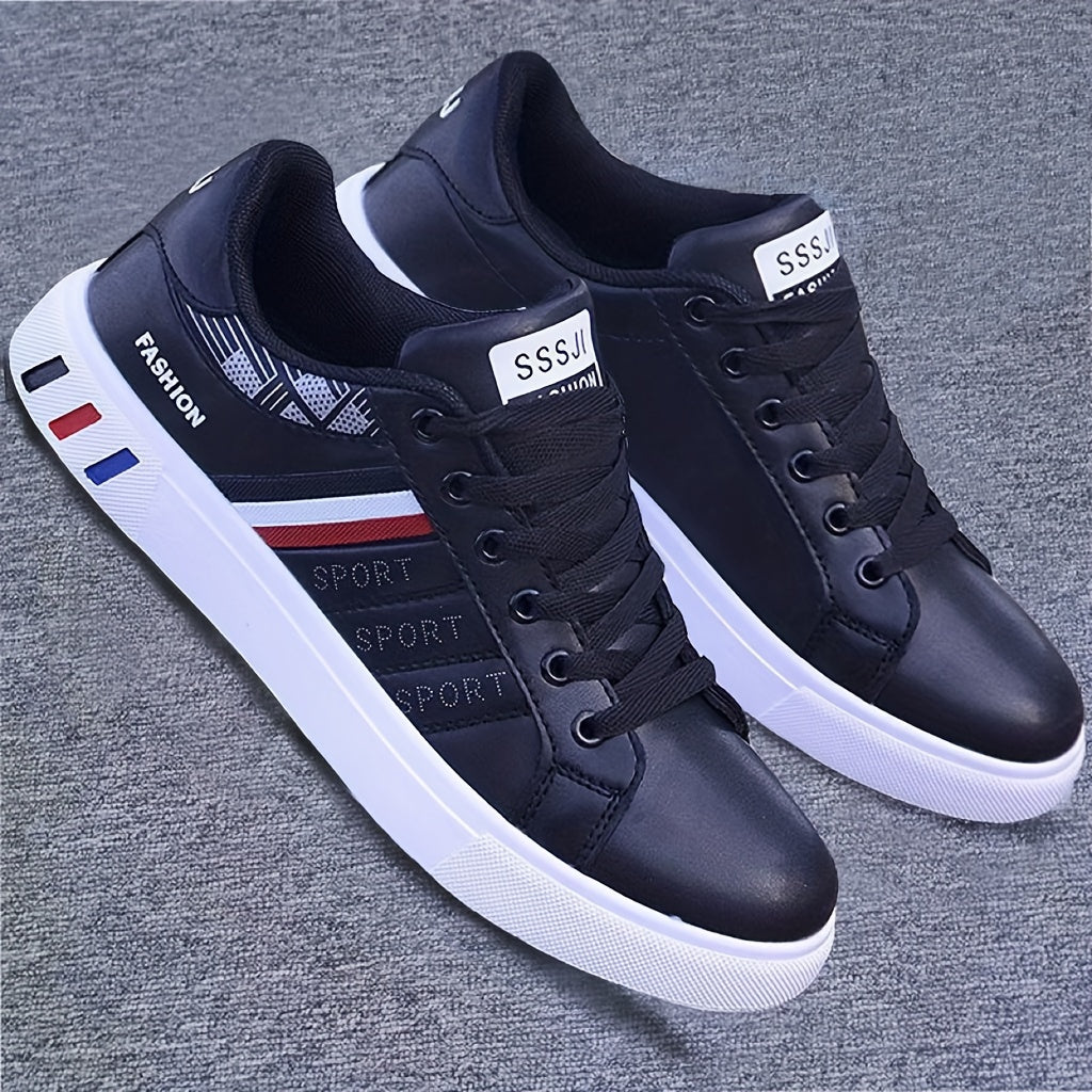 Trendy Casual Strips Lace Up Sneakers, Assorted Colors