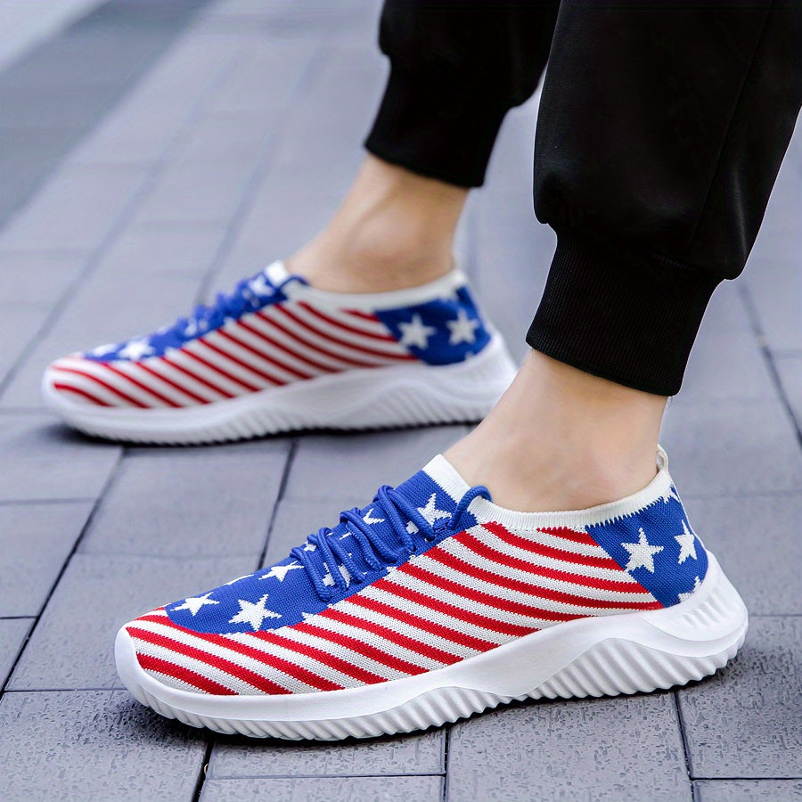 Slip-on Sneakers, Stars And Stripes Athletic Shoes