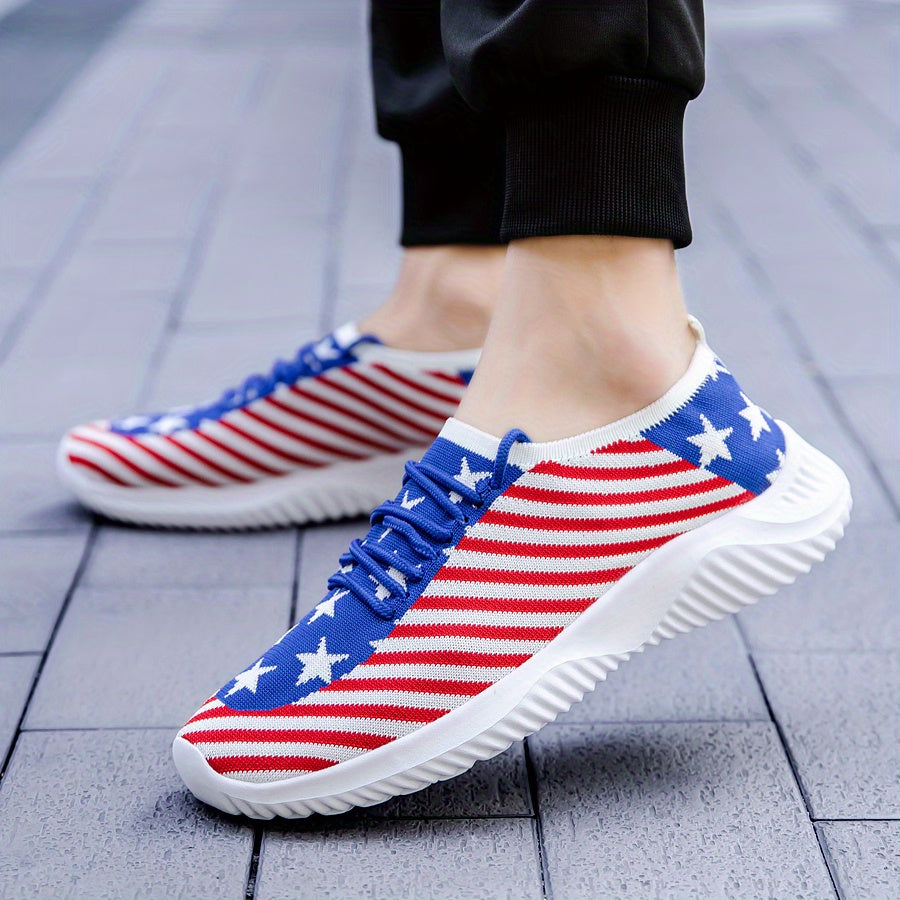 Slip-on Sneakers, Stars And Stripes Athletic Shoes