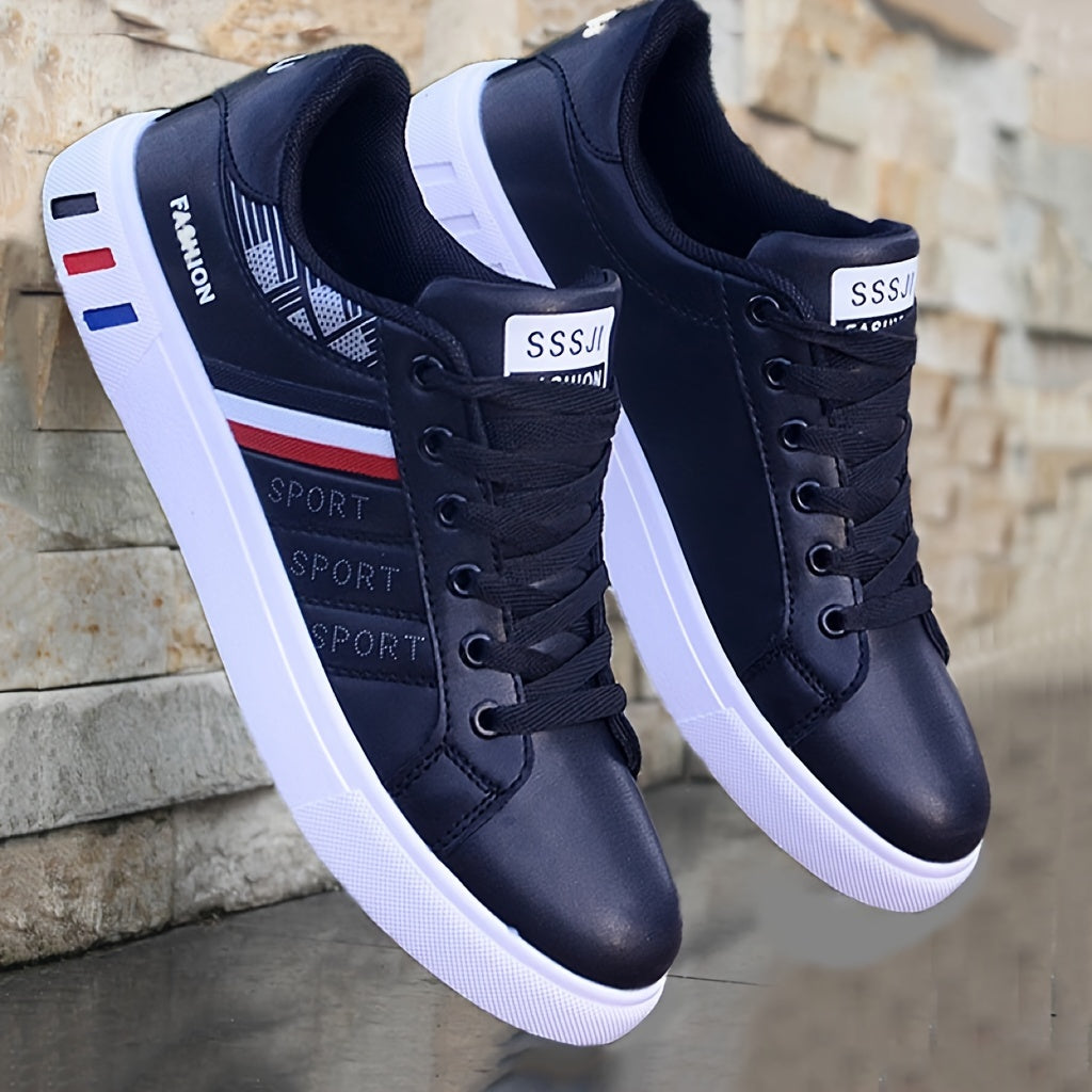 Trendy Casual Strips Lace Up Sneakers, Assorted Colors