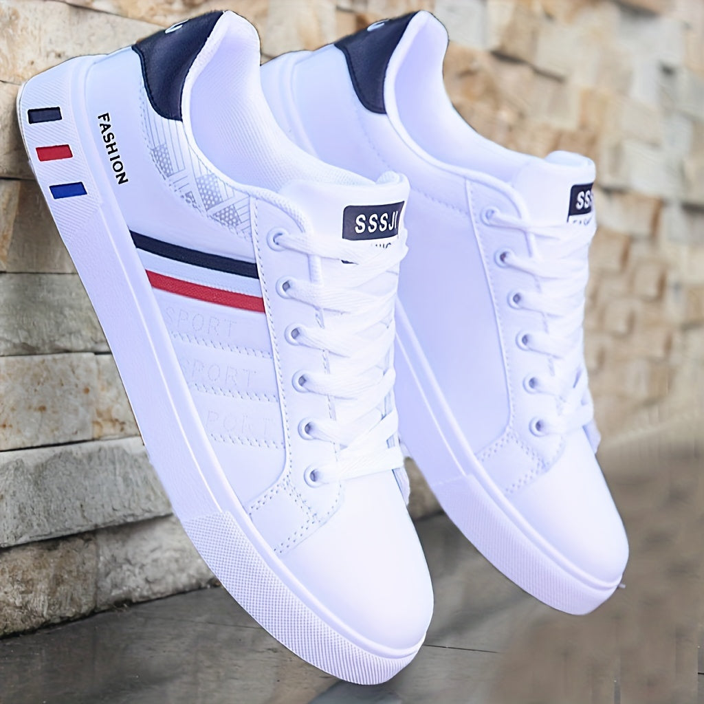 Trendy Casual Strips Lace Up Sneakers, Assorted Colors
