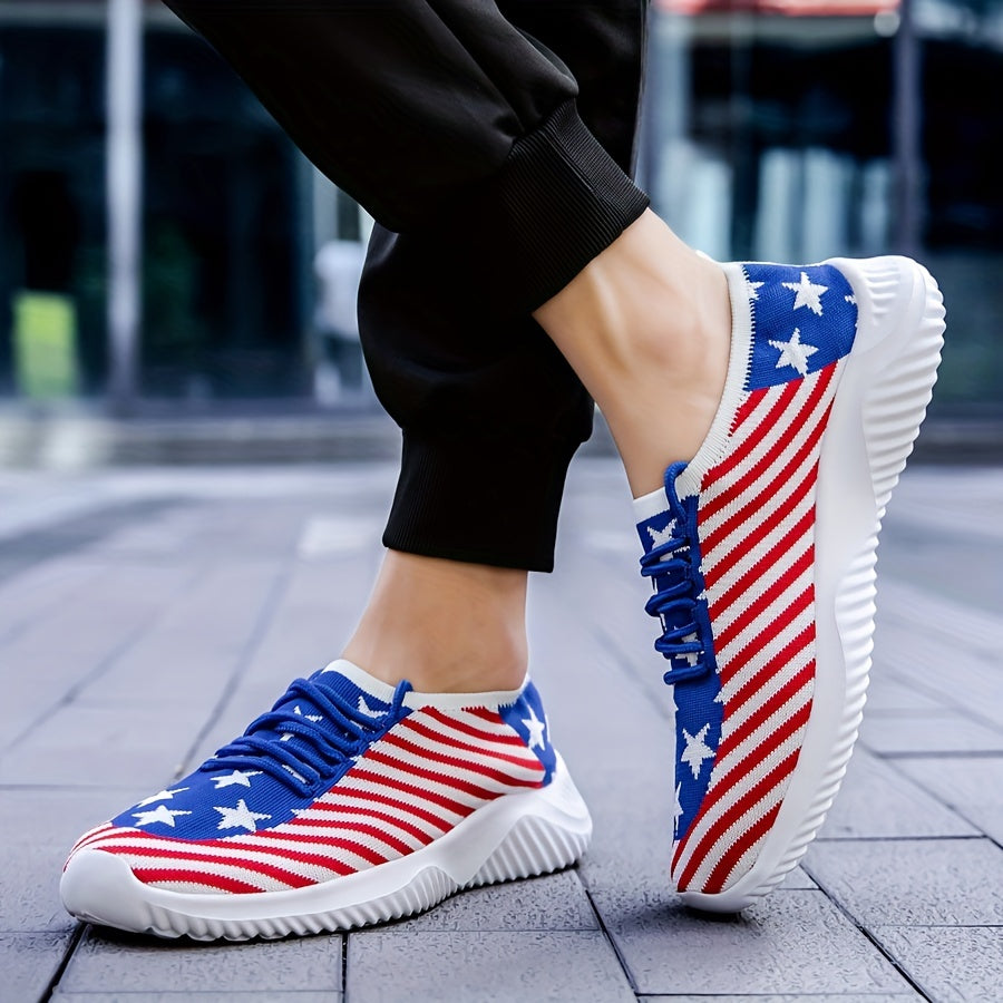 Slip-on Sneakers, Stars And Stripes Athletic Shoes