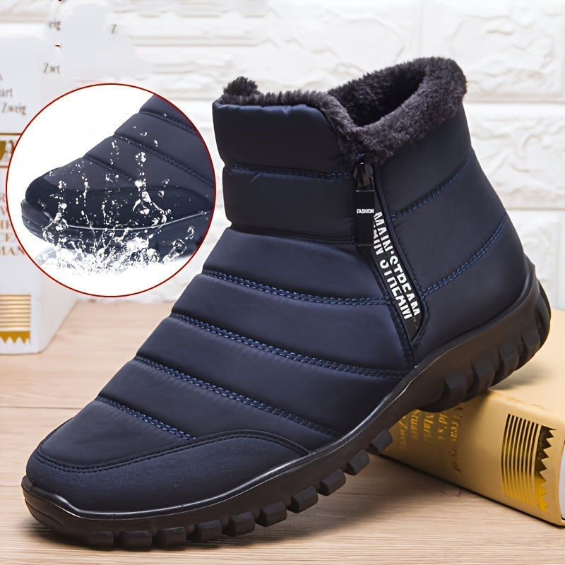 Waterproof Snow Boots, Warm Fleece Cozy Outdoor Hiking