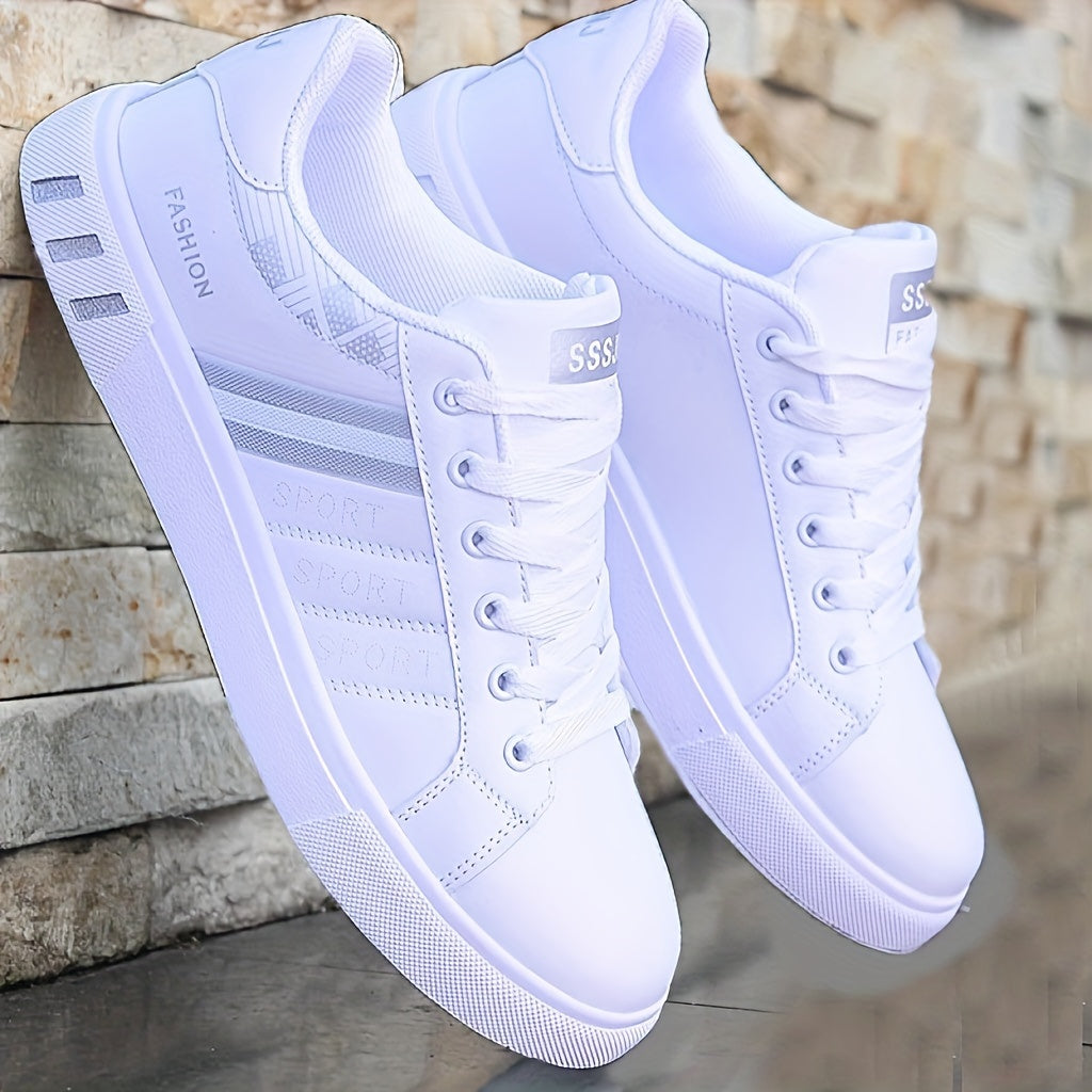 Trendy Casual Strips Lace Up Sneakers, Assorted Colors
