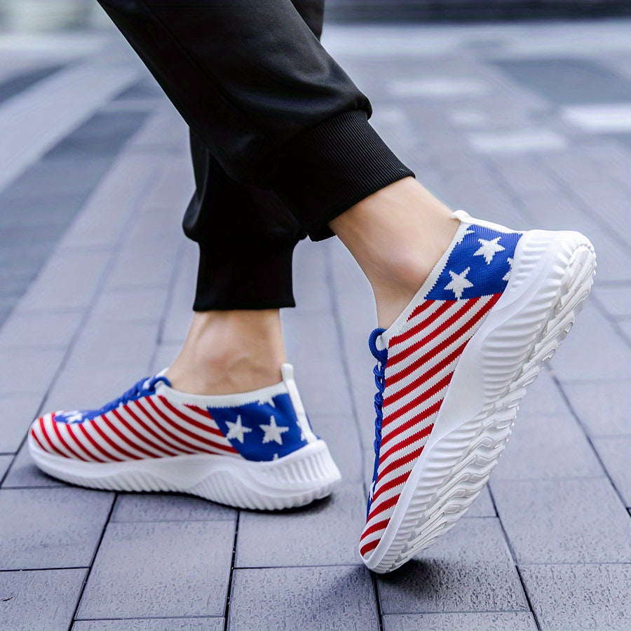Slip-on Sneakers, Stars And Stripes Athletic Shoes