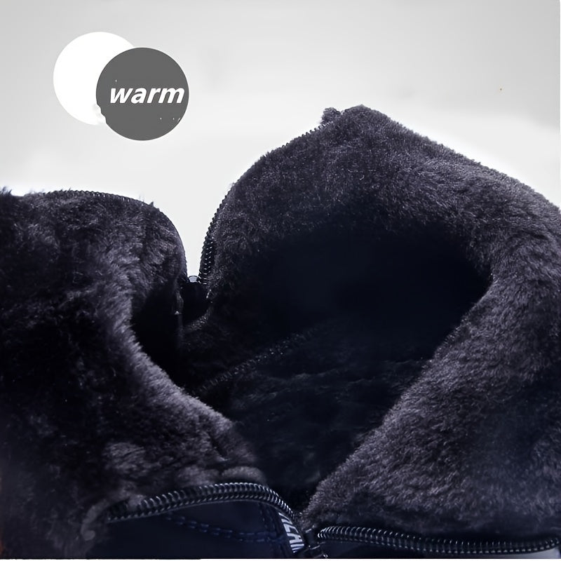 Waterproof Snow Boots, Warm Fleece Cozy Outdoor Hiking